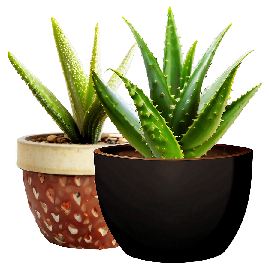 Potted Aloe Vera Plants PNG 40 PNG image with a transparent background, free high-resolution download