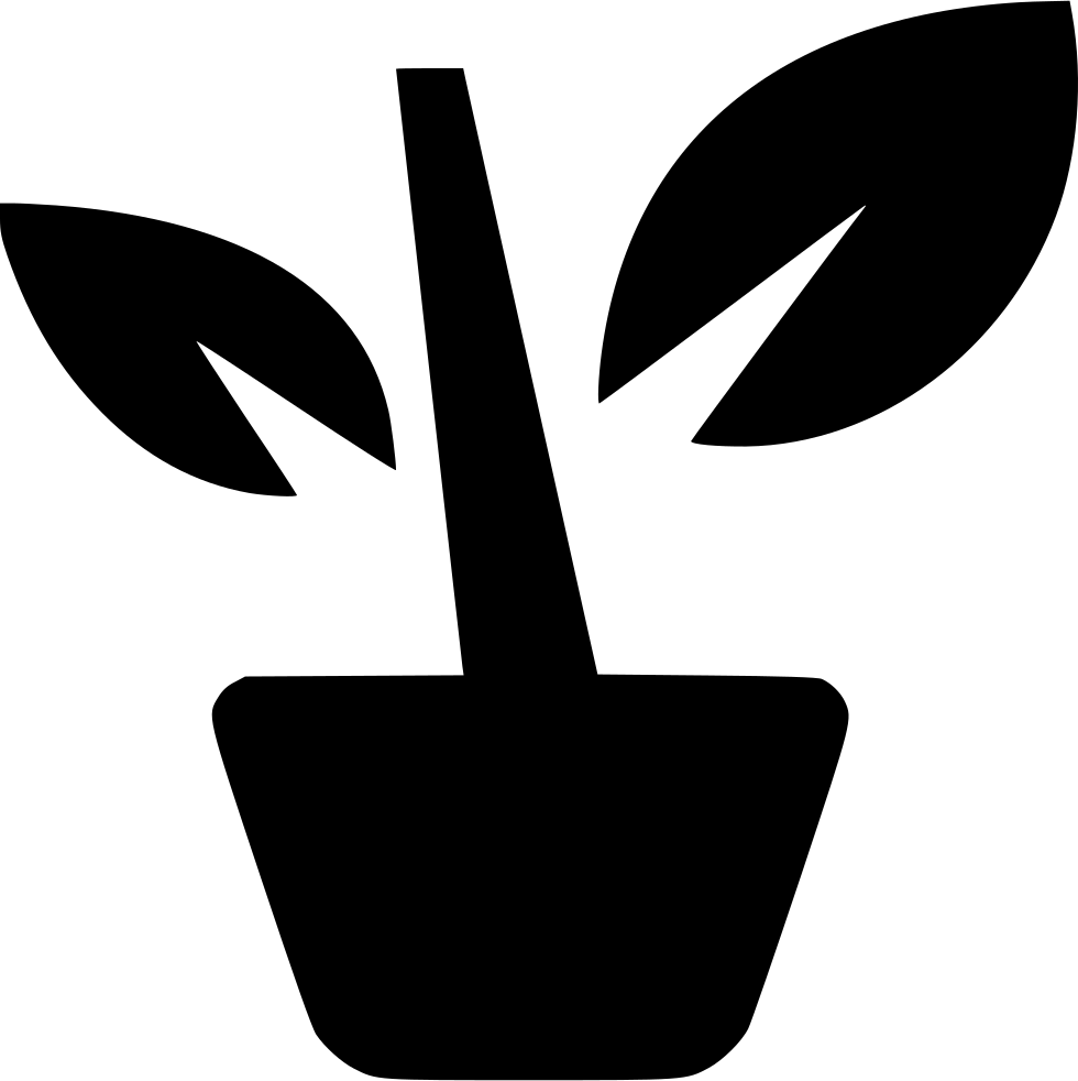 Potted Plant Silhouette Icon