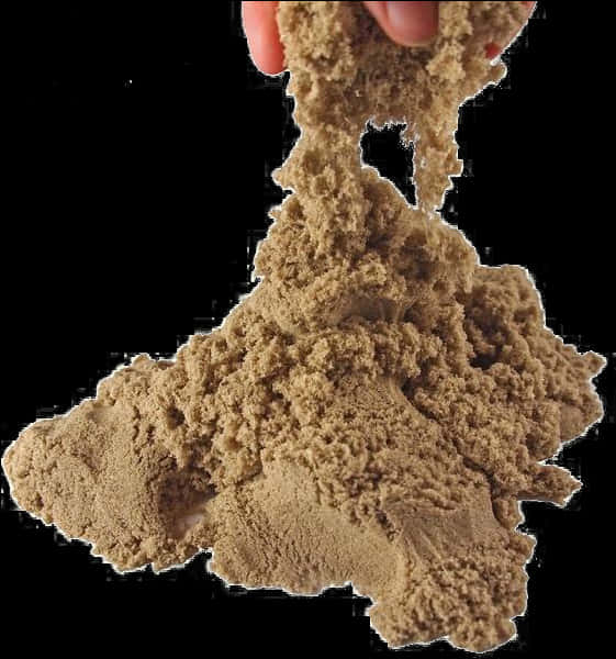 Pouring Sand From Hand PNG with transparent background