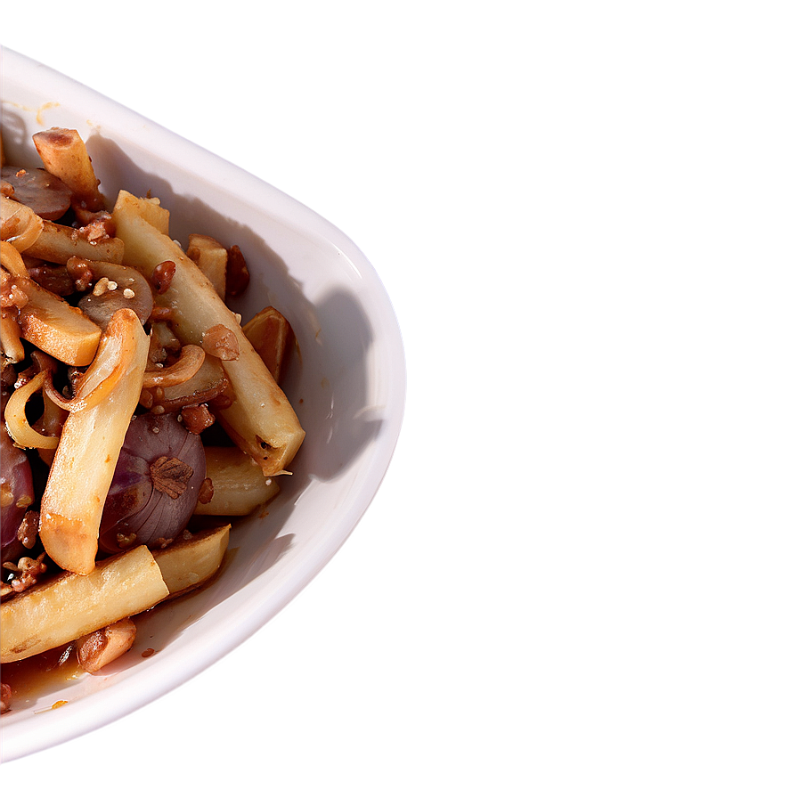 Poutine With Caramelized Onions Png Yjx78