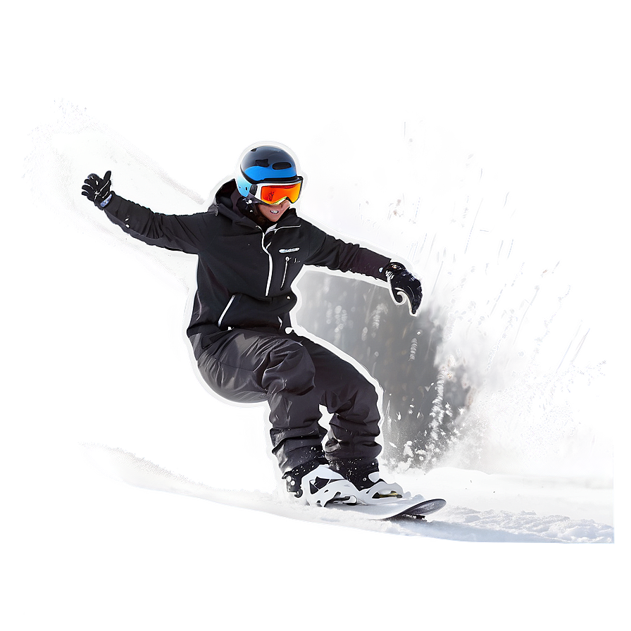 Powder Snowboarding PNG 06232024 PNG with transparent background