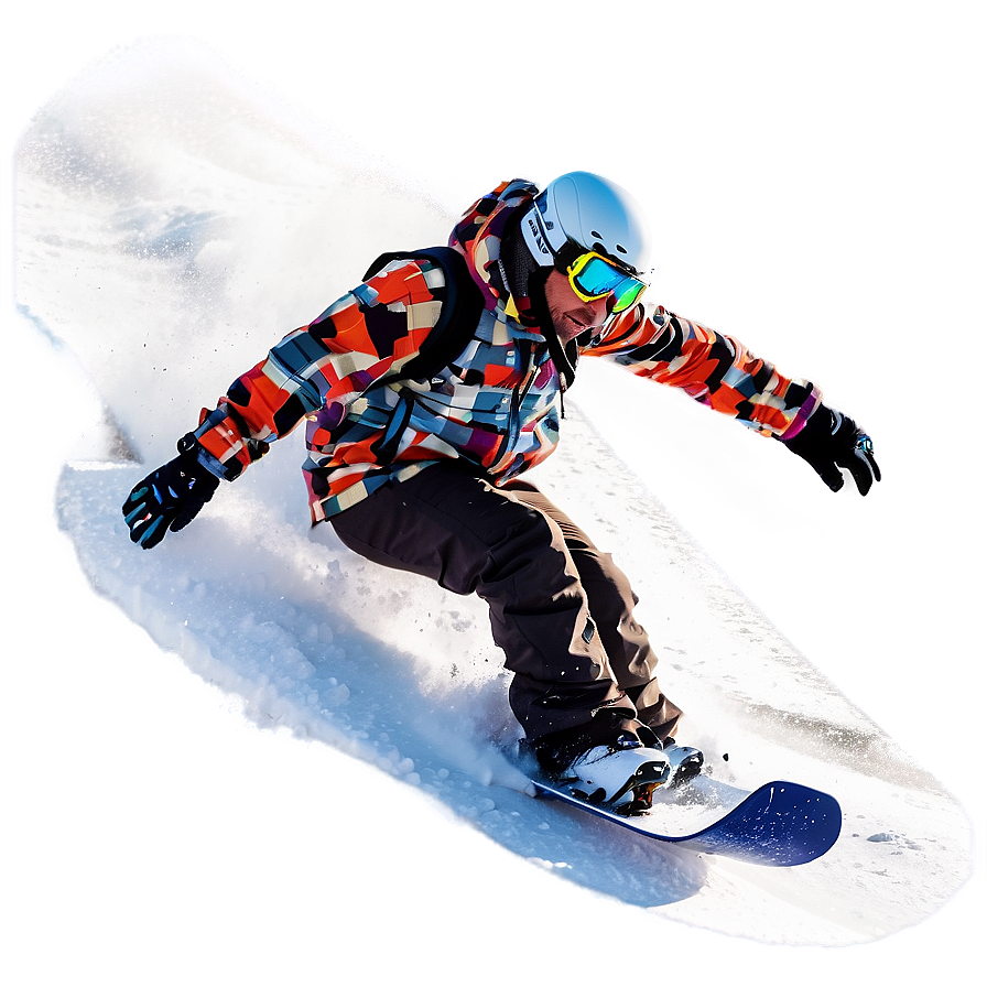 Powder Snowboarding PNG lau PNG with transparent background