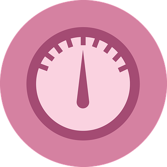 Power Meter Icon Pink Background PNG with transparent background