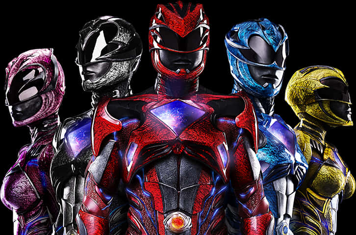 Power Rangers Team Portrait PNG with transparent background