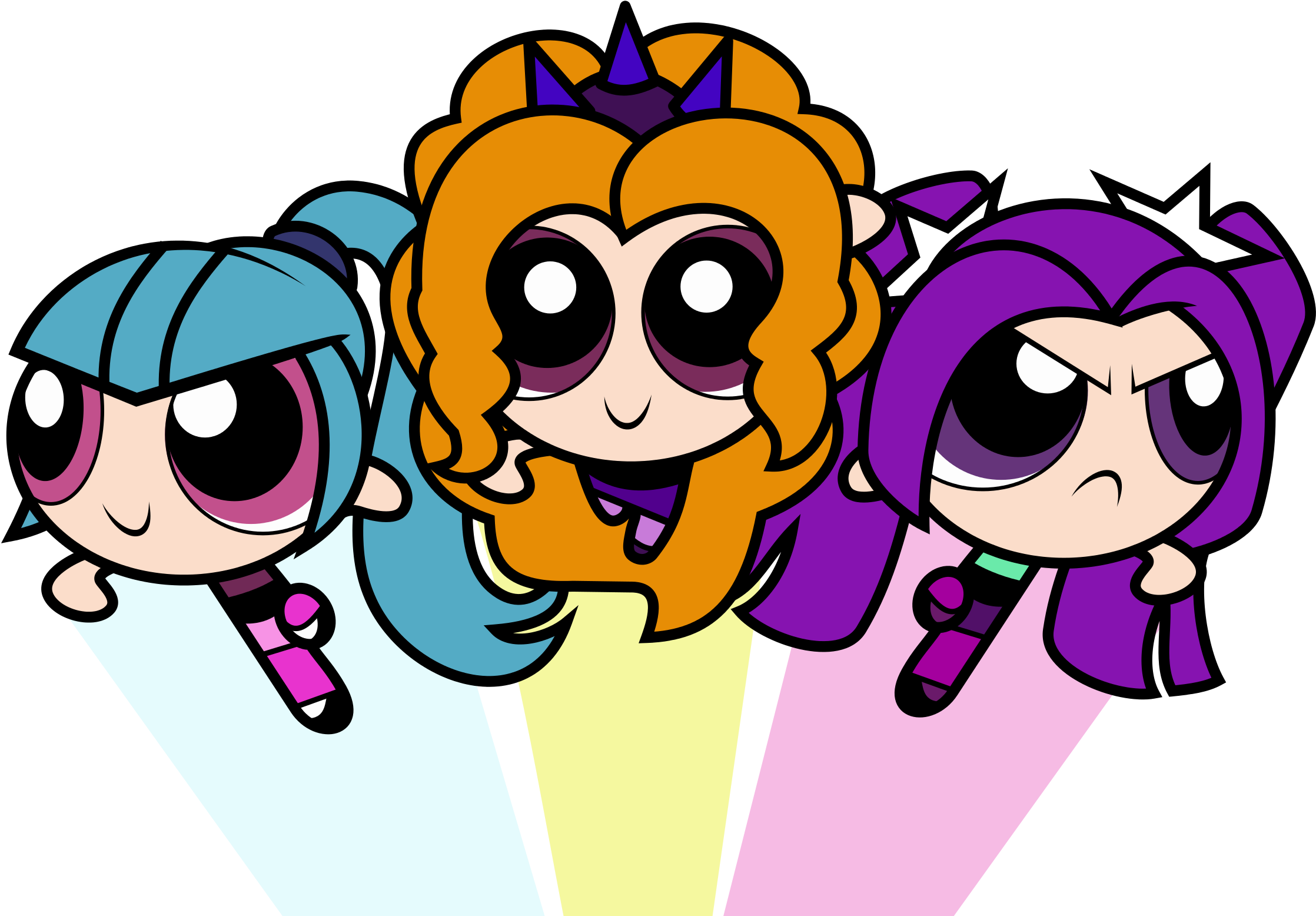 Powerdazzlings Girls By Mit-boy - Powerpuff Girls My Little Pony, HD Png Download PNG with transparent background