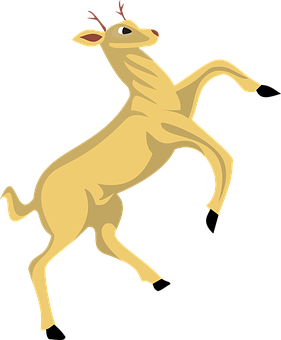 Prancing Deer Vector Illustration