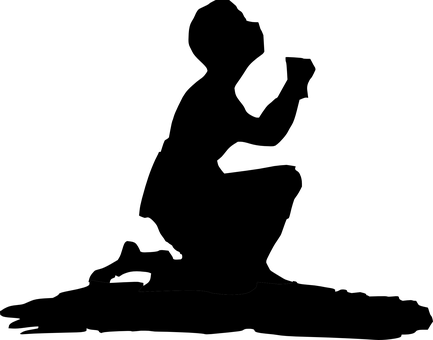 Prayerful_ Silhouette_ Against_ Sunset.jpg PNG with transparent background