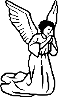 Prayerin Silhouette PNG with transparent background