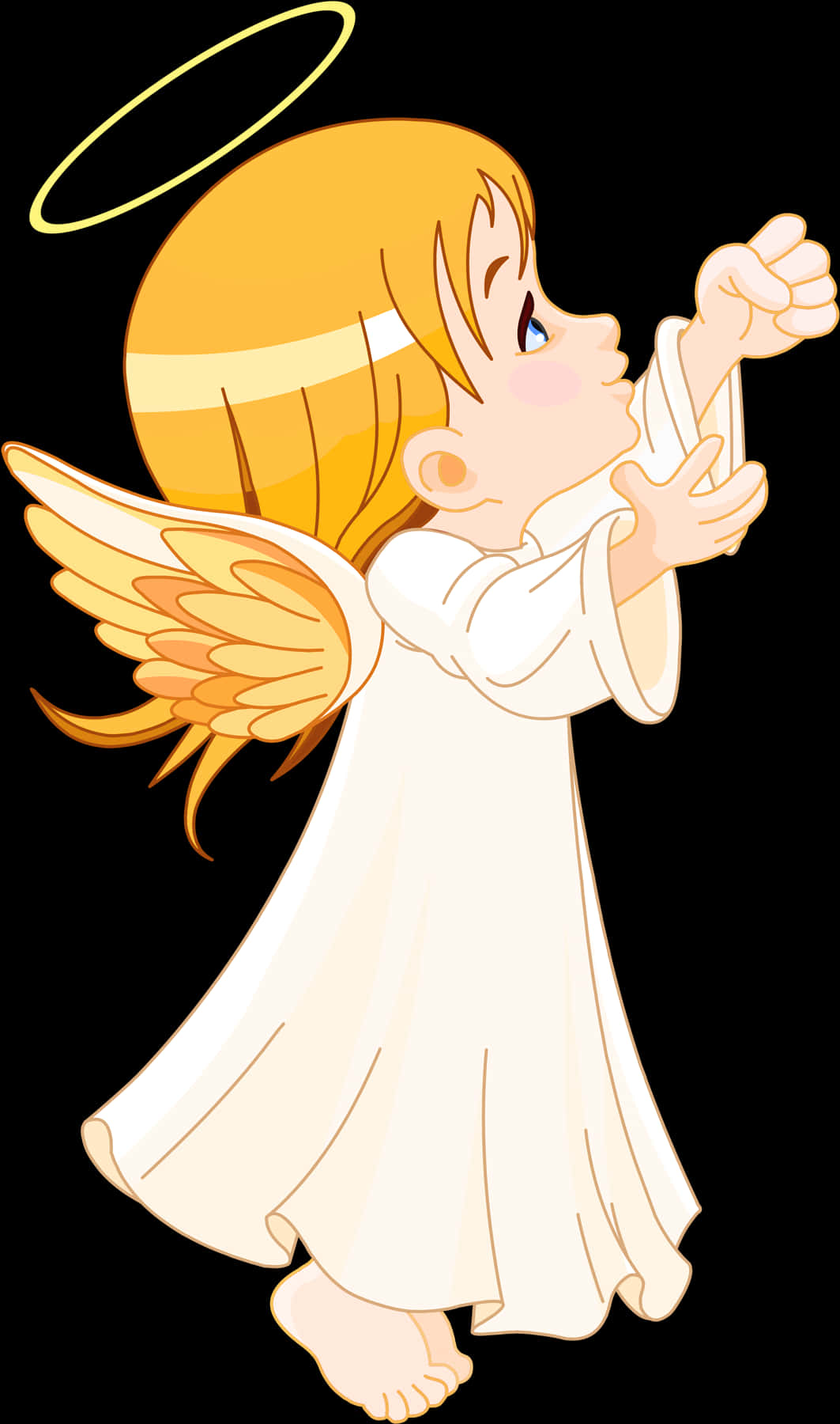 Praying Cartoon Angel