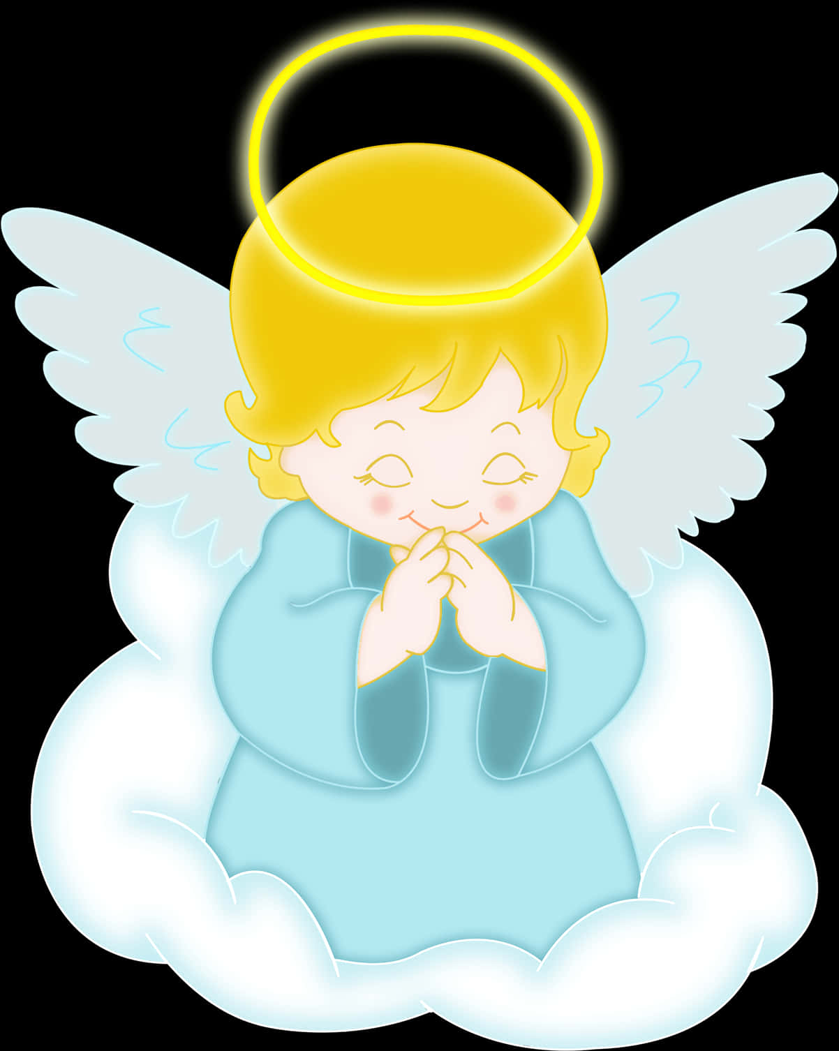 Praying Cartoon Angel