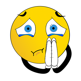 Praying_ Emoji_ Illustration PNG with transparent background
