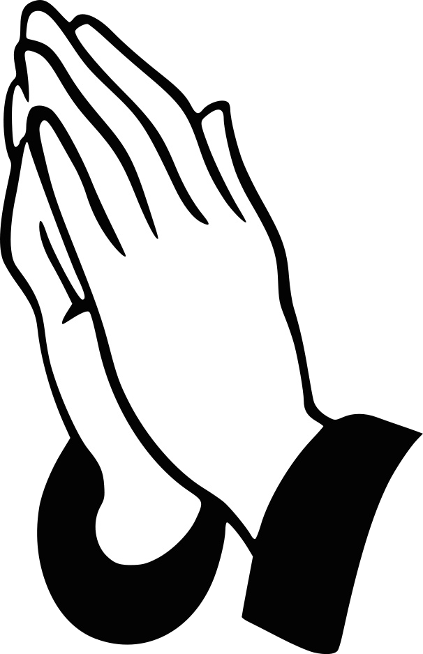 Praying Hands Clipart Blackand White