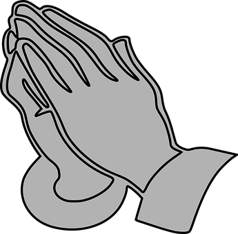 Praying_ Hands_ Graphic PNG with transparent background