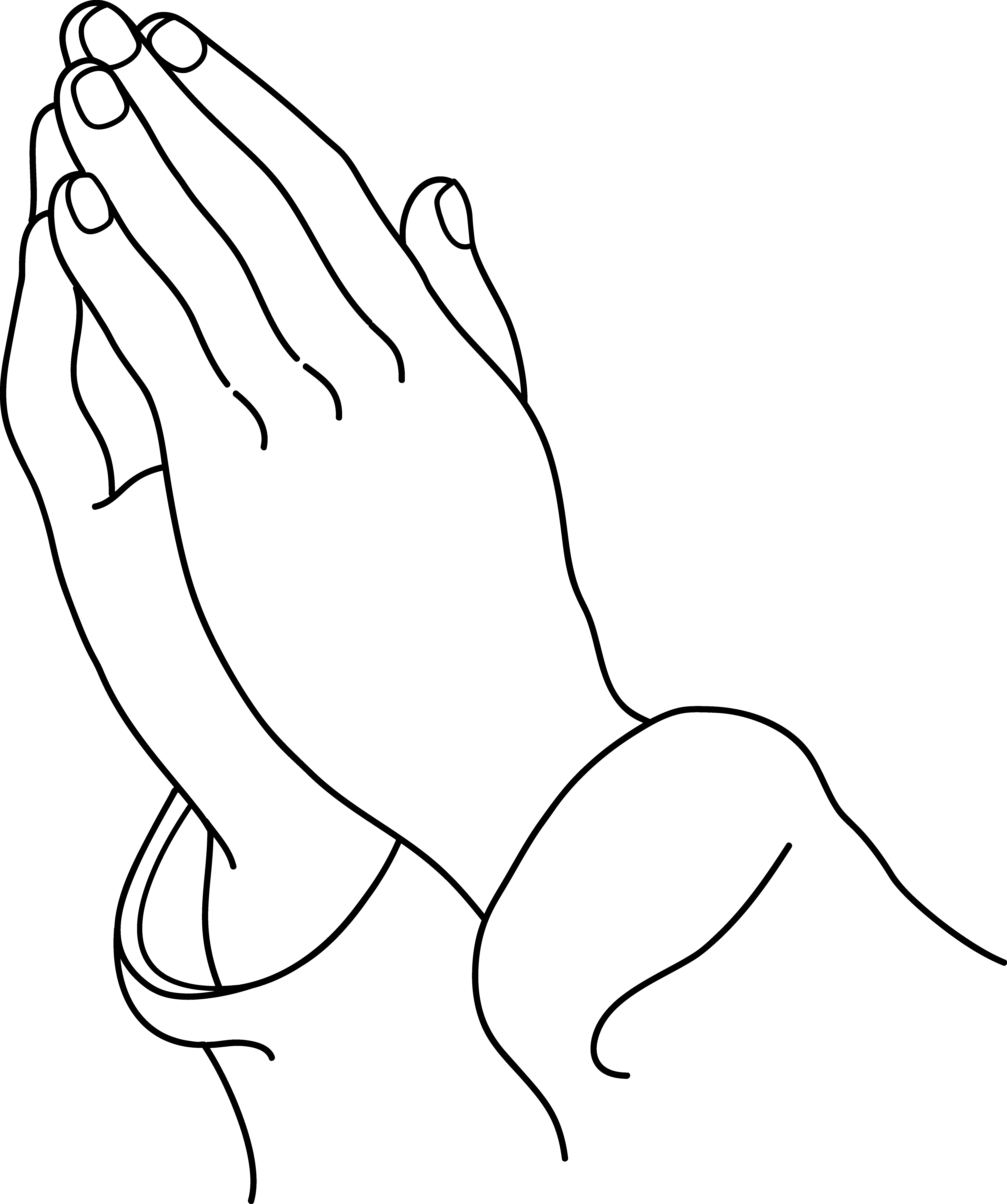 Praying Hands Praying Hand Child Prayer Hands Clip - Prayer Hands Png White, Transparent Png PNG with transparent background