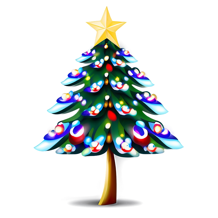 Precious Christmas Tree Illustration Png 06252024