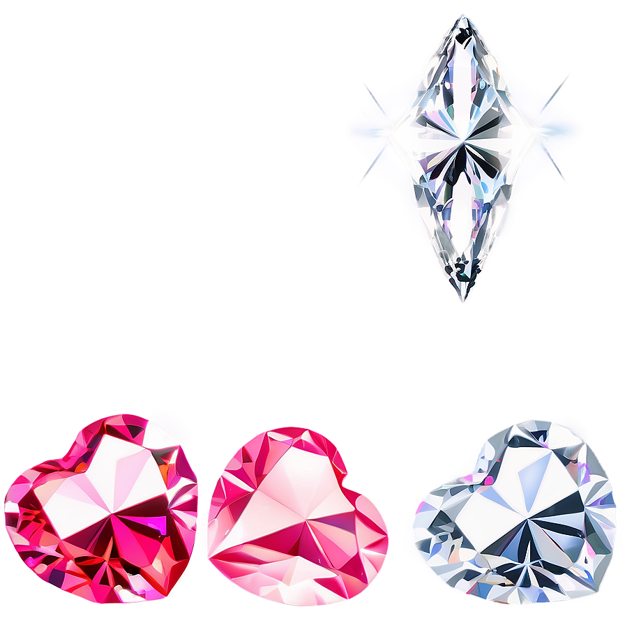 Precious Pink Heart Diamond Png 71