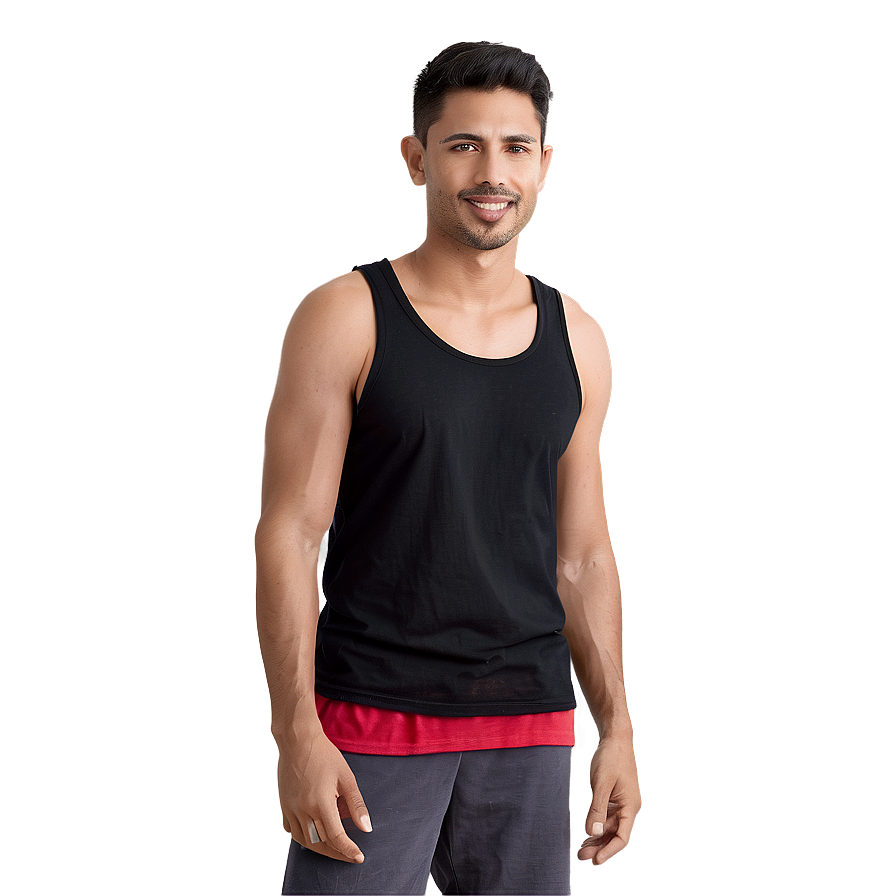 Premium Quality Black Tank Top Png Pnk