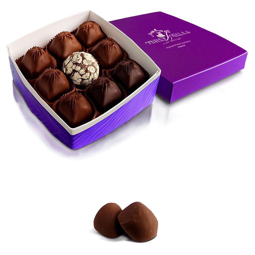 Premium Truffle Chocolate Box Png 06212024