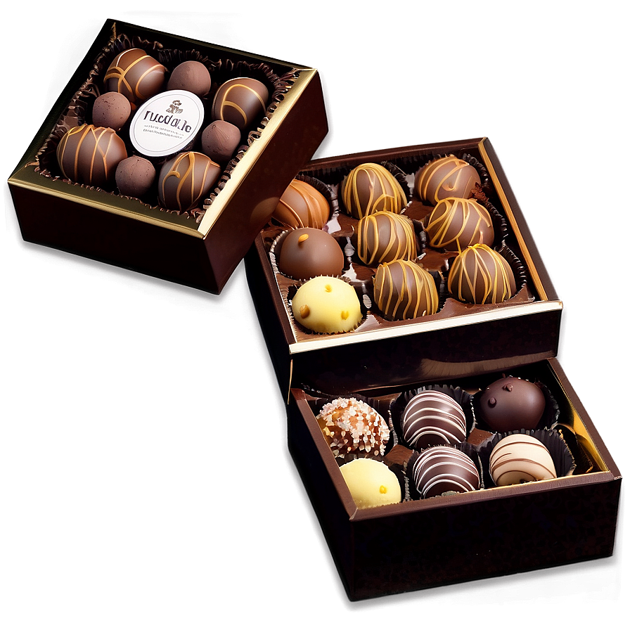 Premium Truffle Chocolate Box Png Lwv80