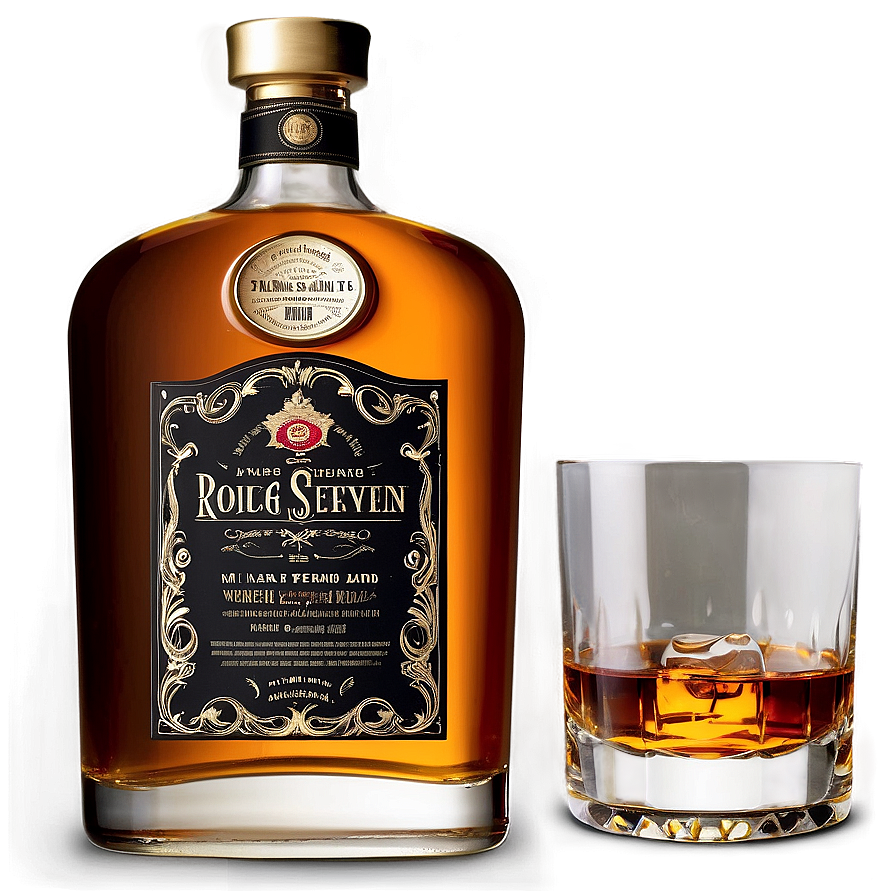 Premium Whiskey Bottle PNG emi PNG image with a transparent background, free high-resolution download