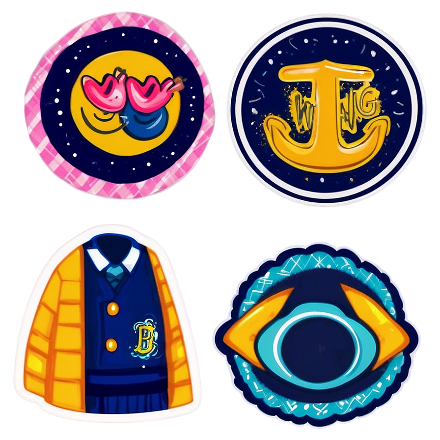 Preppy Stickers Collection Png 57