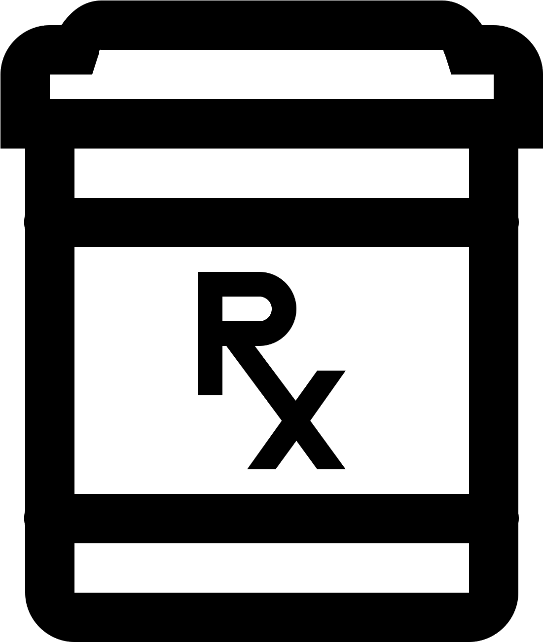 Clip Black And White Stock Icon Free Download Png - Pill Bottle Icon Transparent, Png Download PNG with transparent background