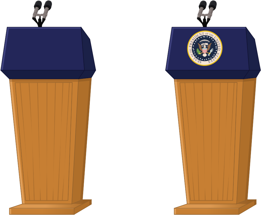 Presidential Podiums Vector Illustration