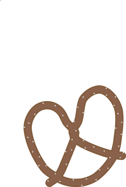 Pretzel Iconon Blue Background