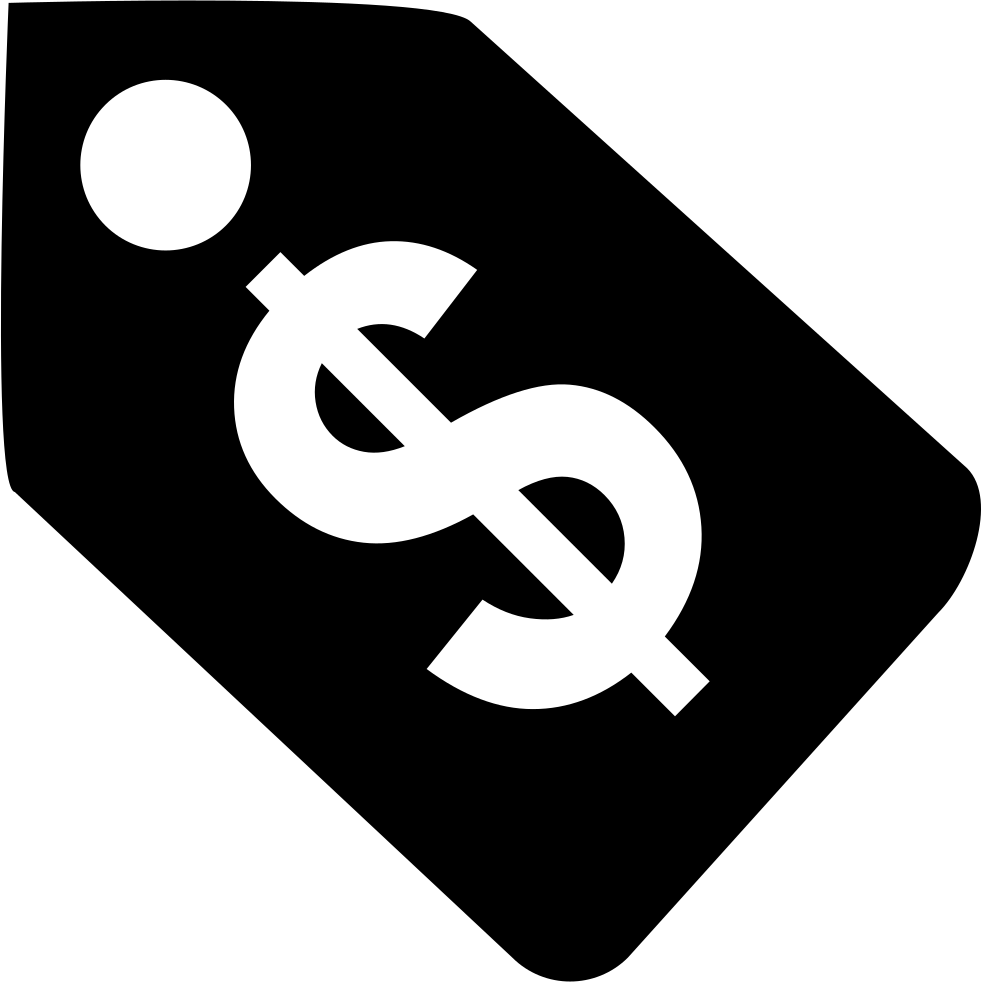 Price Tag - Price Tag Black Icon Transparent, HD Png Download PNG with transparent background