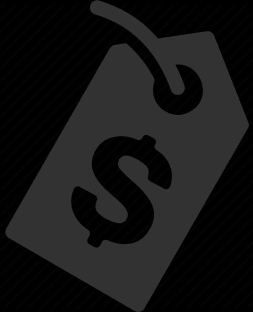 Price Tag Icon Black Background