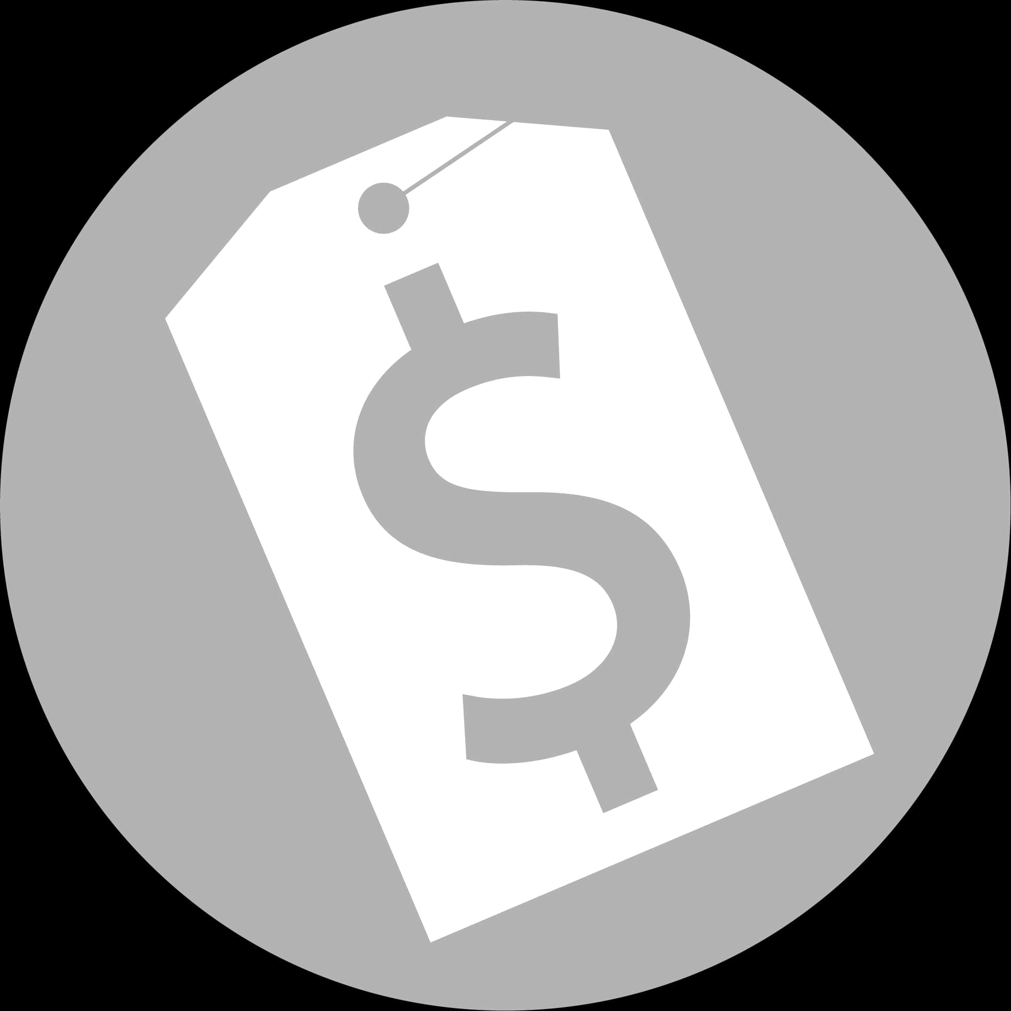 Price Tag Icon Gray Background