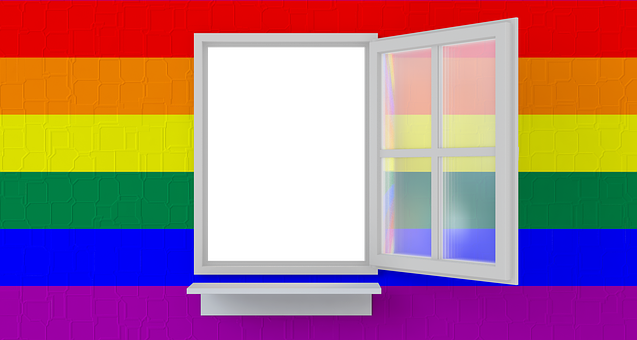 Pride Colored Backgroundwith Open Window PNG with transparent background