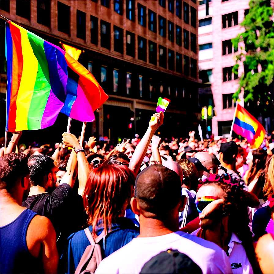 Pride March Crowds Png 40