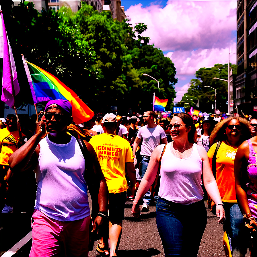 Pride March Crowds Png Ksg53