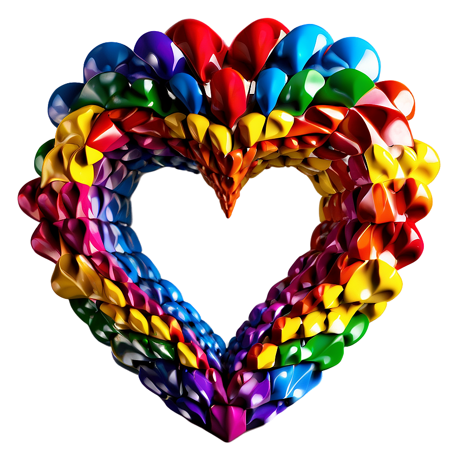 Pride Rainbow Heart Png 96