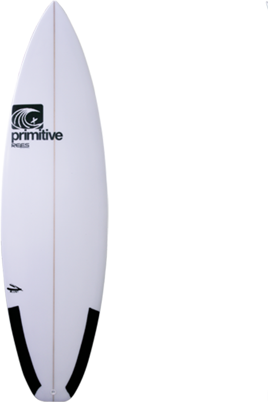 Primitive Logo White Surfboard