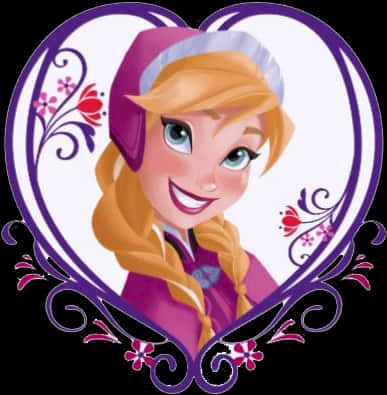 Princess Anna Frozen Heart Frame