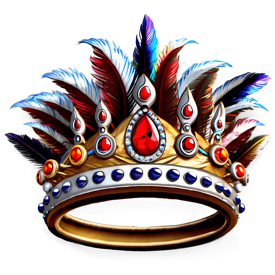 Princess Crown With Feathers Png 05252024