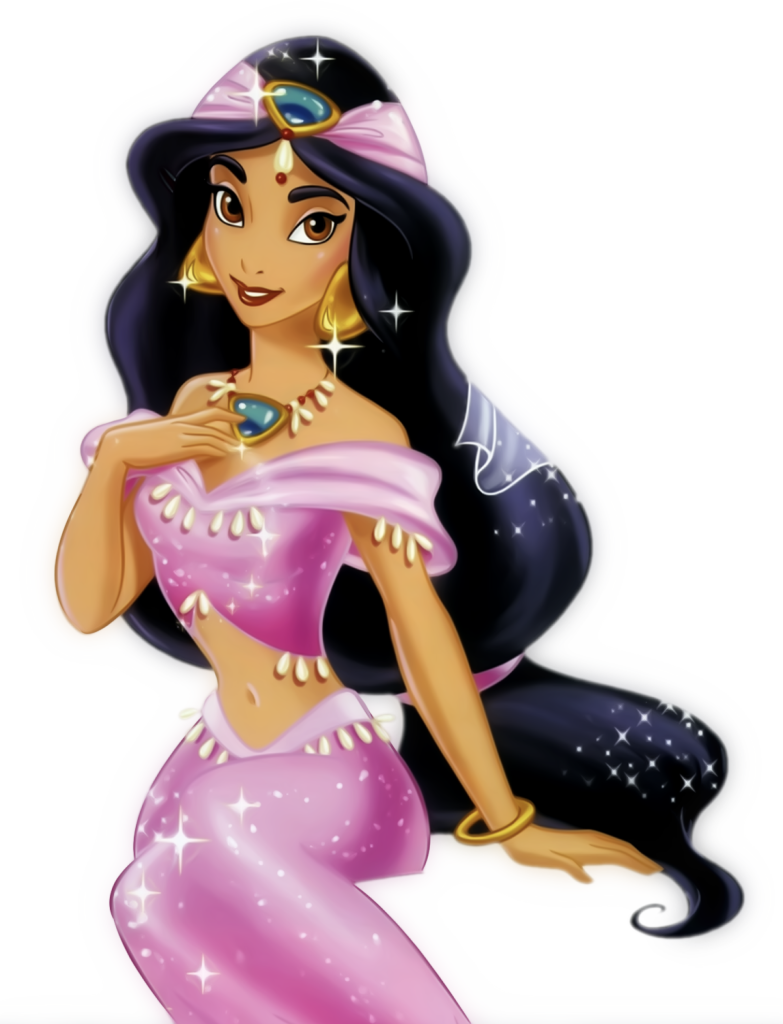 Princess Jasmine Pink Outfit Illustration