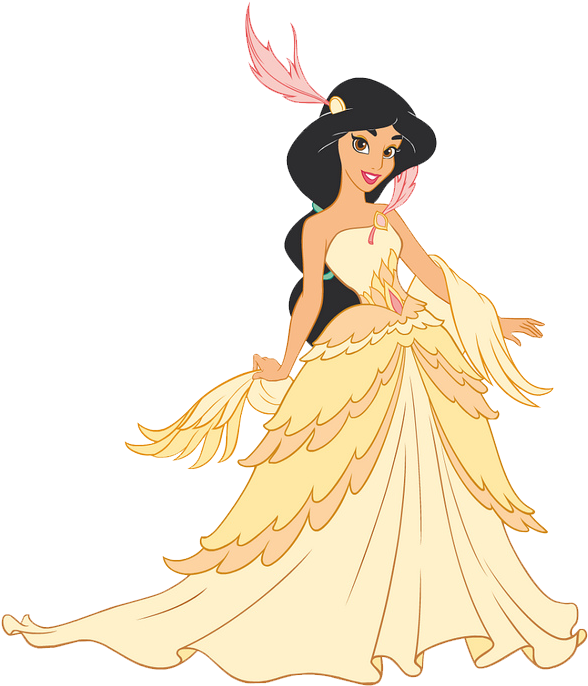 Princess Jasminein Golden Gown Illustration.png