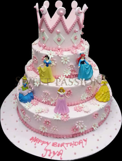 Princess Themed Birthday Cake