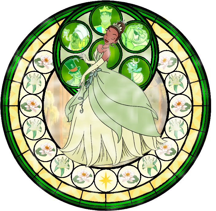 Princess Tiana Stained Glass Art