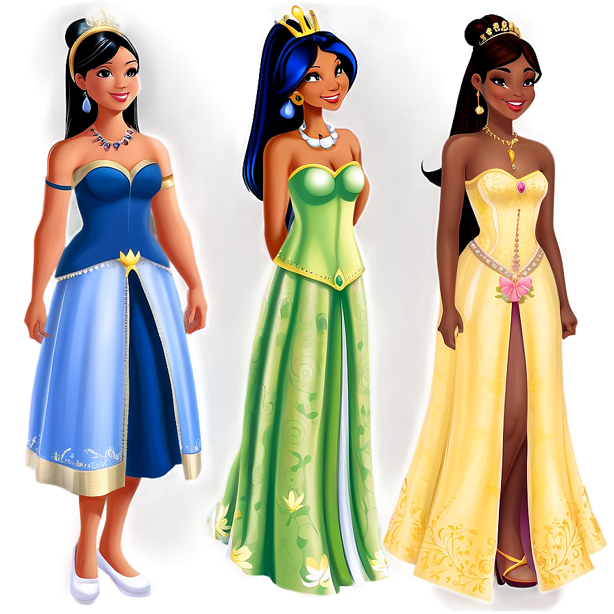 Princesses And Their Dresses Png 52