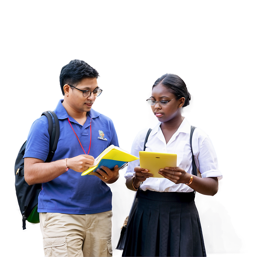 Principal Guiding Students Png Vtd27