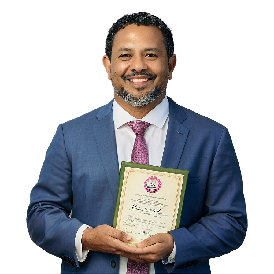 Principal With Certificate Png 14