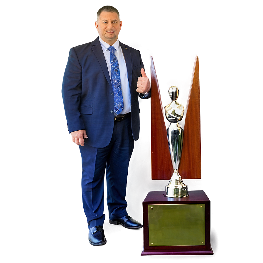 Principal With Trophy Png Vtg