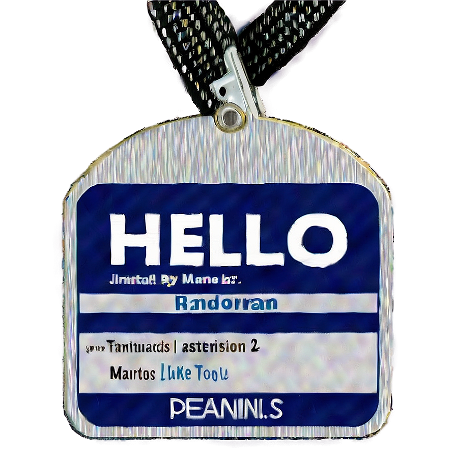 Printable Hello My Name Is Badge Png Jhv