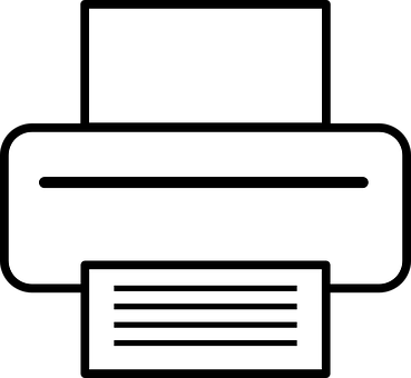 Printer Icon Graphic PNG with transparent background