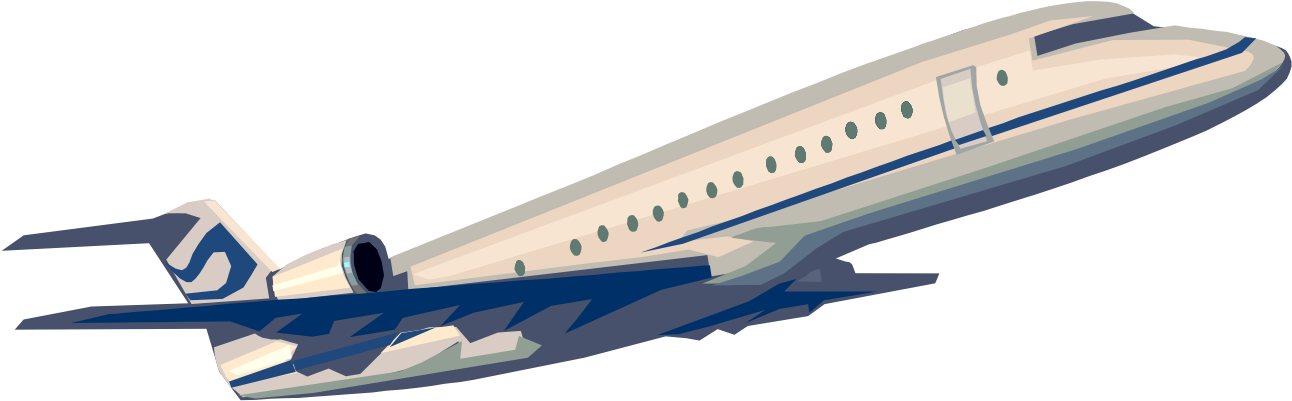 Private Jet In Flight Illustration