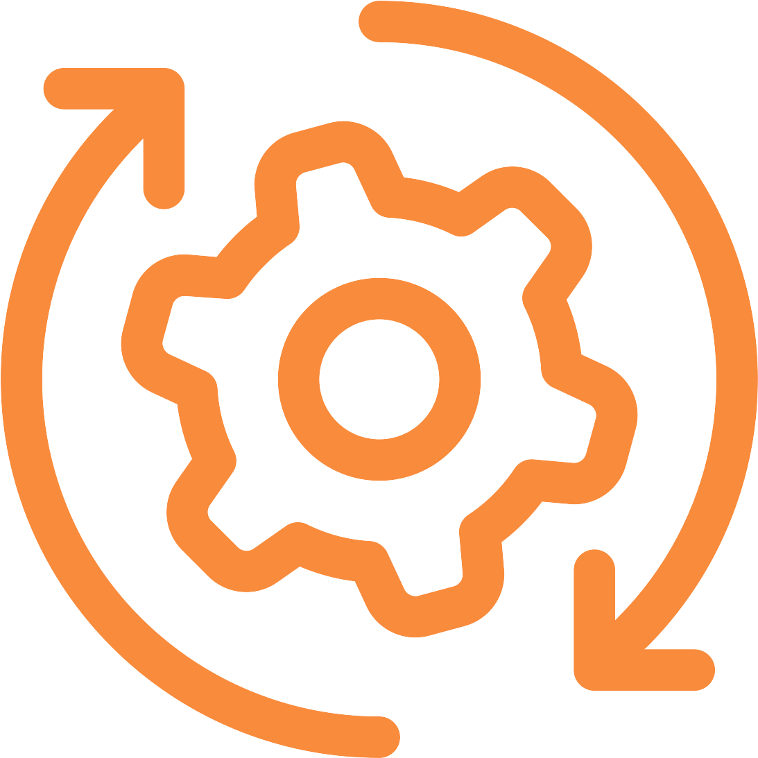 Process Icon Png Orange, Transparent Png PNG with transparent background